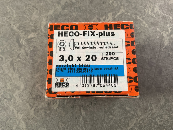 20x Heco spaanplaatschroef ø3x20mm 200-pack – foto 2 – kavel bij XL Auctions