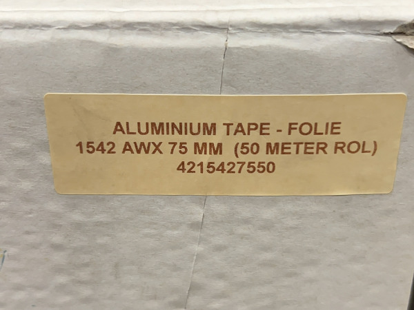 3x Coroplast aluminium tape - folie (75mm × 50m) 1542 AWX – foto 5 – kavel bij XL Auctions