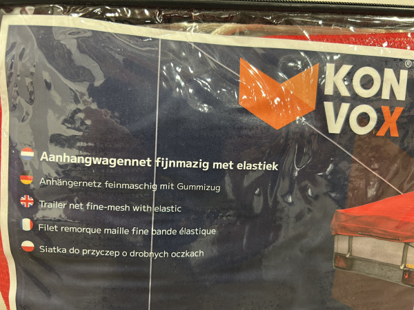 5x Konvox aanhangwagennet 140x250cm fijnmazig met elastiek – foto 3 – kavel bij XL Auctions