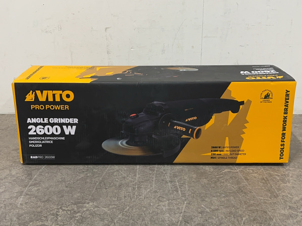 Vito haakse slijper ø230mm 2600W Pro-Power – foto 2 – kavel bij XL Auctions