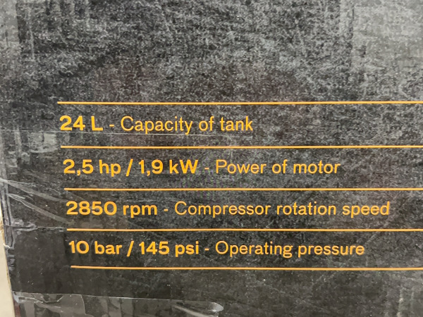 Vito oliecompressor 24L 10bar Pro-Power – foto 2 – kavel bij XL Auctions