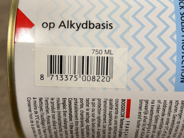 2x Hermadix verfbeits zandgeel 750ml Houtdecor – foto 6 – kavel bij XL Auctions