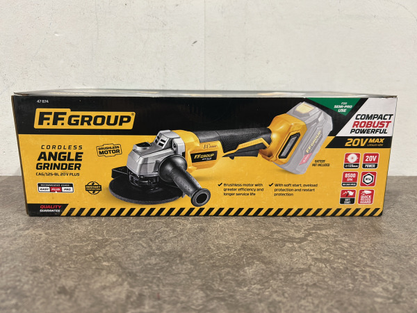 FF Group accu haakse slijper 20V Plus body CAG 125-BL – foto 2 – kavel bij XL Auctions