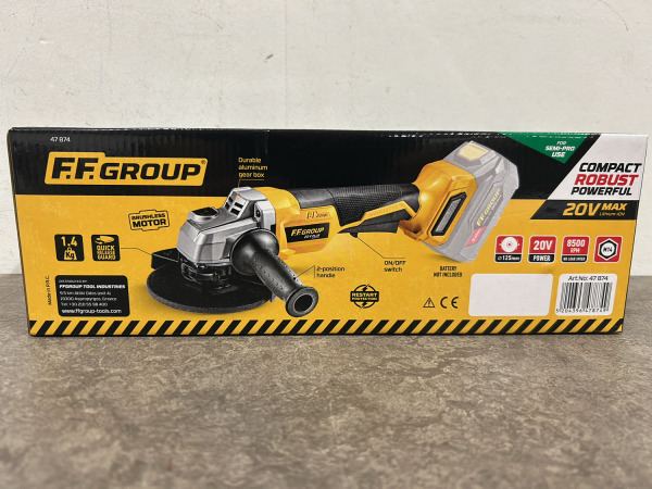 FF Group accu haakse slijper 20V Plus body CAG 125-BL – foto 6 – kavel bij XL Auctions