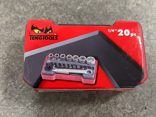 Tengtools dop- en bitset 20-delig 1/4" 5.5-13mm – foto 2 – kavel bij XL Auctions