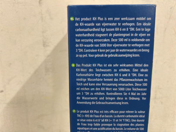 12x Velda waterverbetering 500ml KH Plus – foto 3 – kavel bij XL Auctions