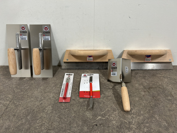 Schwan stuc-en pleistergereedschap 7-delig – kavel bij XL Auctions