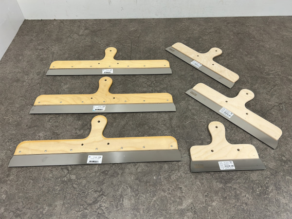 plamuurmessen met houten greep set 6-delig – kavel bij XL Auctions