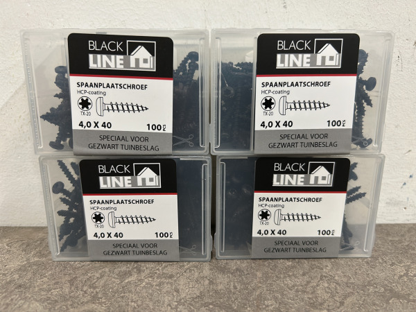 Blackline spaanplaatschroef zwart cilinderkop set 36-delig – foto 2 – kavel bij XL Auctions