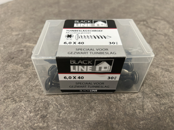 Blackline schroeven zwart voor tuinbeslag set 22-delig – foto 3 – kavel bij XL Auctions
