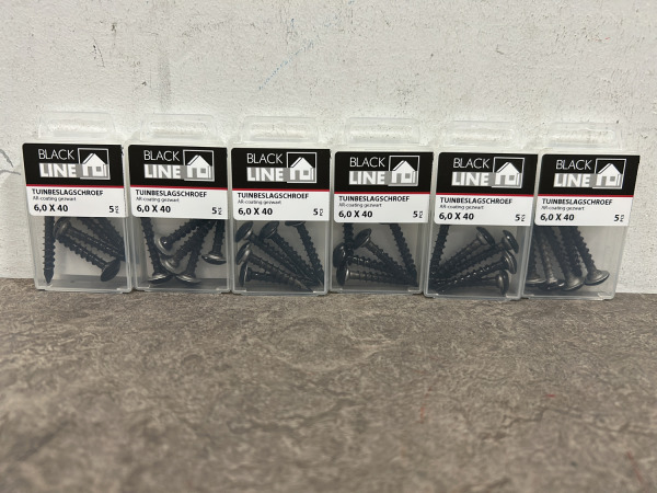 Blackline schroeven zwart voor tuinbeslag set 22-delig – foto 5 – kavel bij XL Auctions