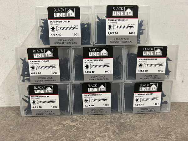 Blackline schroeven zwart voor tuinbeslag set 22-delig – foto 7 – kavel bij XL Auctions