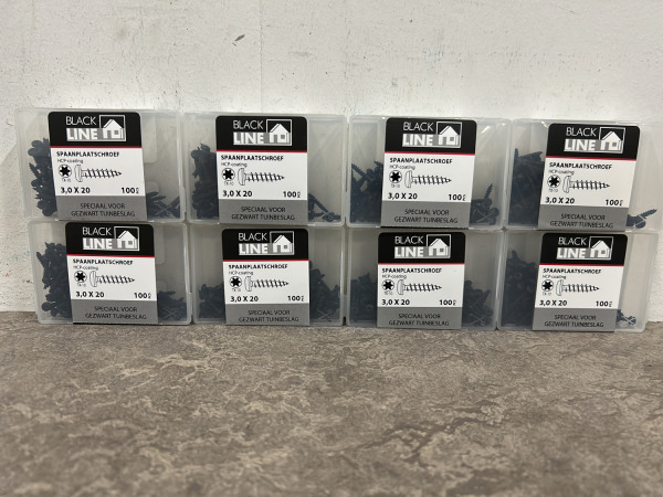 Blackline spaanplaatschroef zwart cilinderkop set 36-delig – foto 8 – kavel bij XL Auctions