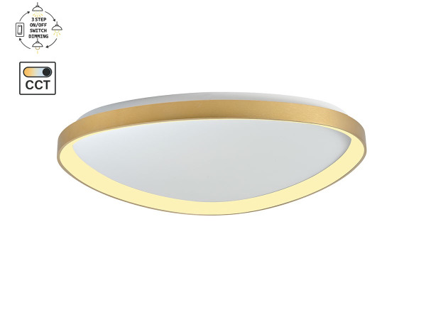 Plafondlamp Goud 62cm 50W LED CCT 3 Kleur & 3Step Dim – foto 4 – kavel bij XL Auctions