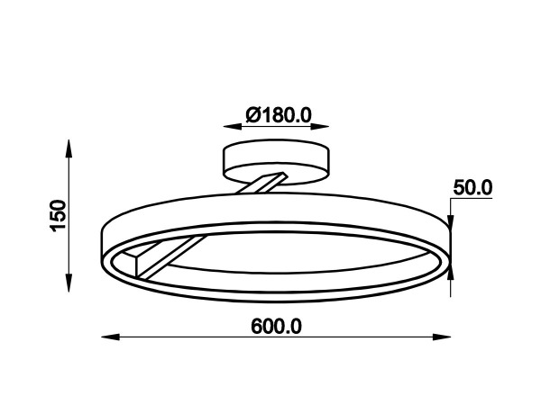 Plafondlamp Zwart 60cm 40W LED CCT 3 Kleur 3Step Dim – foto 6 – kavel bij XL Auctions