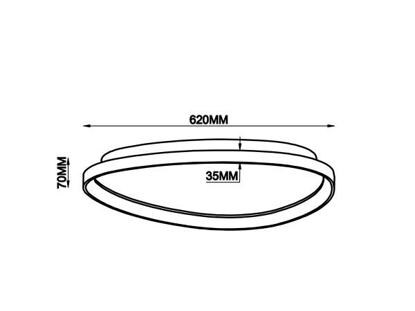 Plafondlamp Zwart 62cm 50W LED CCT 3 Kleur 3Step Dim – foto 2 – kavel bij XL Auctions