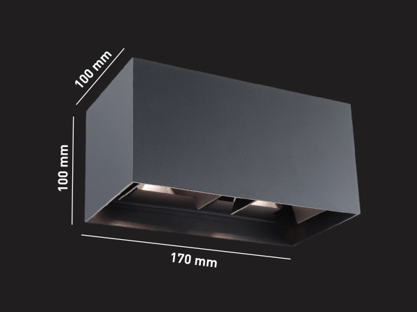 8x 12W LED zwart Wandlamp 4 licht verstelbaar waterdicht – foto 7 – kavel bij XL Auctions