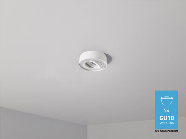 10x GU10 Inbouw armatuur wit kantelbaar met lamphouder – foto 2 – kavel bij XL Auctions