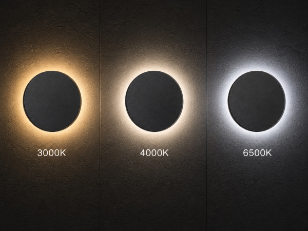 2x 8.5W LED Wandlamp rond design 3in1 Kleur CCT zand zwart – foto 3 – kavel bij XL Auctions