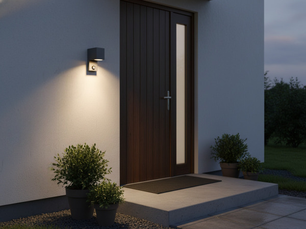 8x Wandlamp rechthoekig GU10 fitting zand zwart IP44 met sensor – foto 2 – kavel bij XL Auctions
