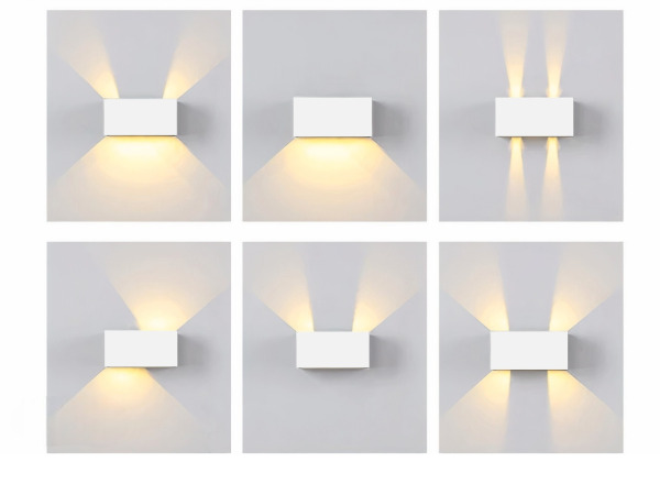 8x 12W LED wit Wandlamp 4 licht verstelbaar waterdicht – foto 2 – kavel bij XL Auctions