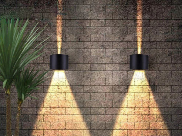 4x 12W LED zwart Wandlamp rond duo licht verstelbaar waterdicht – foto 5 – kavel bij XL Auctions