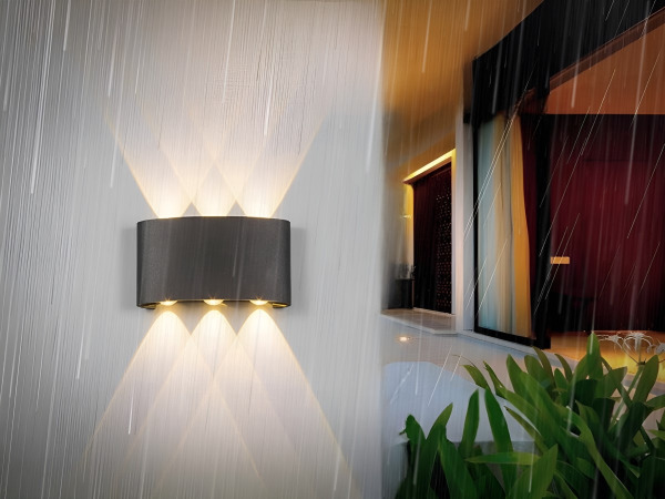 12x 6W LED Wandlamp zes licht zwart warm wit waterdicht – foto 2 – kavel bij XL Auctions