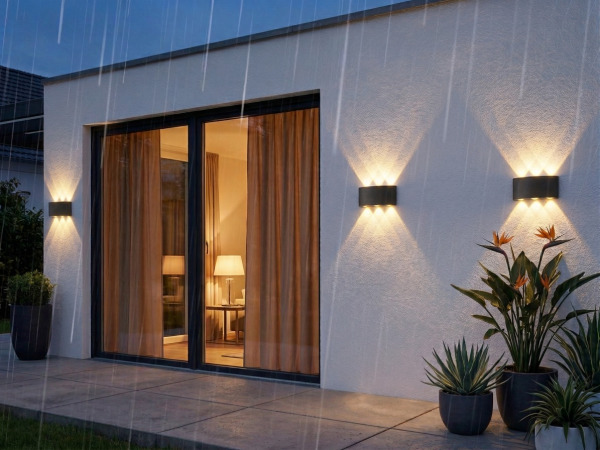 4x 6W LED Wandlamp zes licht zwart warm wit waterdicht – foto 3 – kavel bij XL Auctions