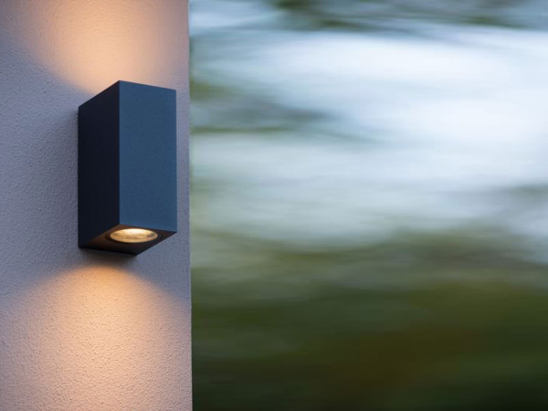 8x Wandlamp rechthoekig GU10 duo fitting zwart waterdicht – foto 2 – kavel bij XL Auctions