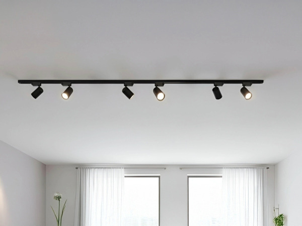 2x 2 meter Railsysteem met 6 st railspot GU10 fitting met ring – foto 4 – kavel bij XL Auctions