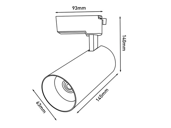10x 18W 4000K LED PRO Railspot cilinder zand wit draaibaar – foto 3 – kavel bij XL Auctions