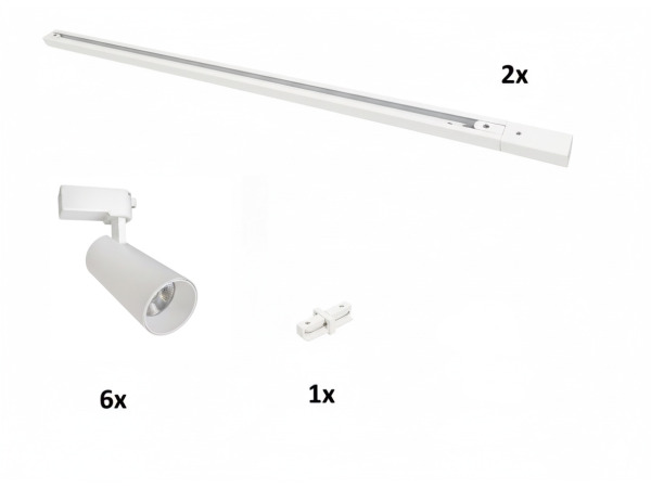 2 meter PRO Set Railverlichting met 6 st 18W 4000K Railspot – foto 10 – kavel bij XL Auctions
