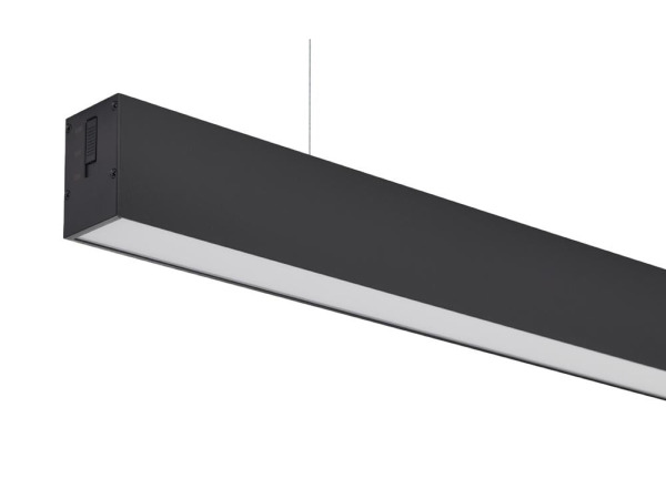 2x 40W LED 120cm Linear Hanglamp 3 kleur licht switch zwart – foto 8 – kavel bij XL Auctions