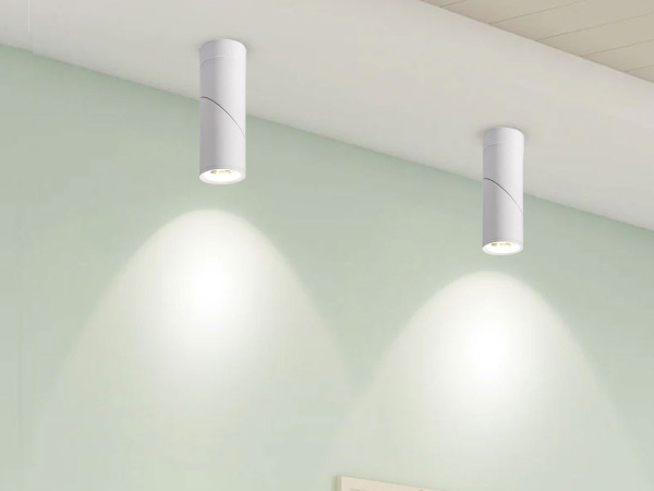 12x GU10 Opbouwspot Armatuur cilinder zand wit draaibaar – foto 4 – kavel bij XL Auctions