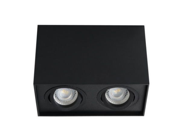 4x GU10 Opbouwspot Armatuur dual fittingen zwart kantelbaar – foto 2 – kavel bij XL Auctions