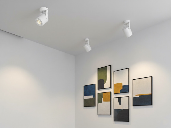 6x GU10 Opbouwspot Armatuur cilinder zand wit draaibaar – foto 3 – kavel bij XL Auctions