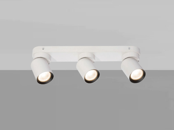 4x GU10 Opbouwspot Armatuur triple cilinder zand wit en zwart – foto 4 – kavel bij XL Auctions