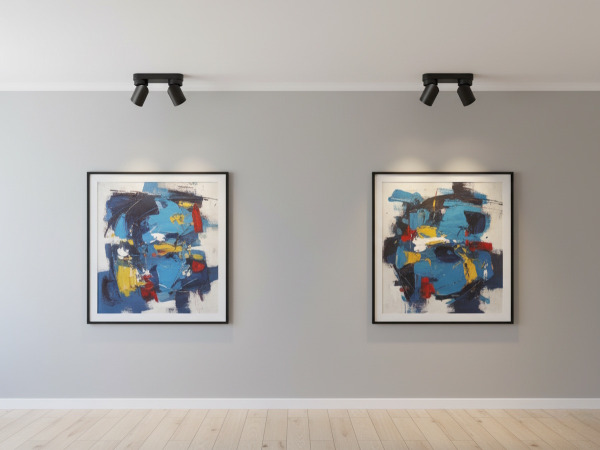 8x GU10 Opbouwspot Armatuur dubbel cilinder zand zwart en goud – foto 3 – kavel bij XL Auctions