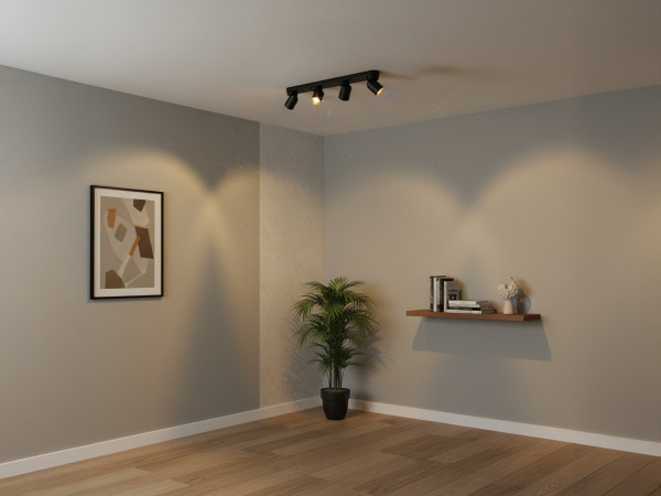 2x GU10 Opbouwspot Armatuur 4 cilinder zand zwart en goud – foto 2 – kavel bij XL Auctions