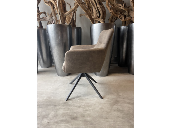 Eetkamerstoel Turner (set van 4) Microvezel stof - Taupe – foto 2 – kavel bij XL Auctions