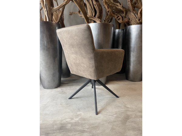 Eetkamerstoel Turner (set van 6) Microvezel stof - Taupe – foto 2 – kavel bij XL Auctions