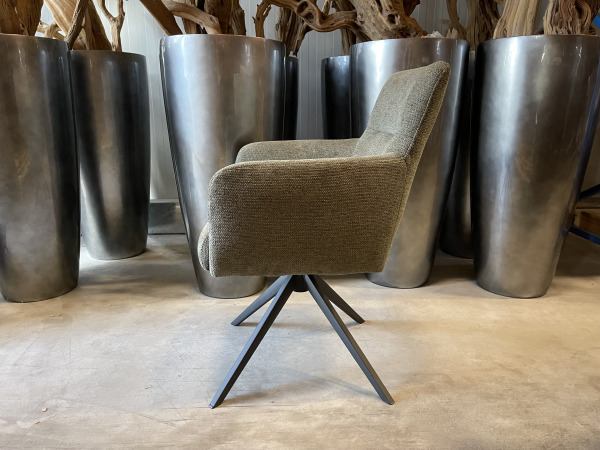 Eetkamerstoel Turner (set van 8) weefstof - groen – foto 3 – kavel bij XL Auctions