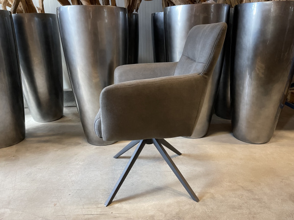 Eetkamerstoel Turner (set van 8) Microvezel stof - Antraciet – foto 4 – kavel bij XL Auctions