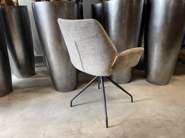 Eetkamerstoel Mondial (set van 8) weefstof - taupe – foto 2 – kavel bij XL Auctions