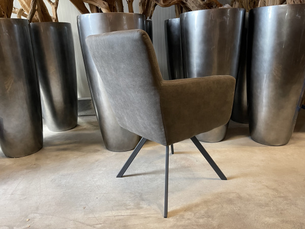 Eetkamerstoel Manur (set van 6) Microvezel stof - antraciet – foto 3 – kavel bij XL Auctions