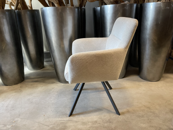 Eetkamerstoel Manur (set van 8) weefstof - Natural – foto 2 – kavel bij XL Auctions