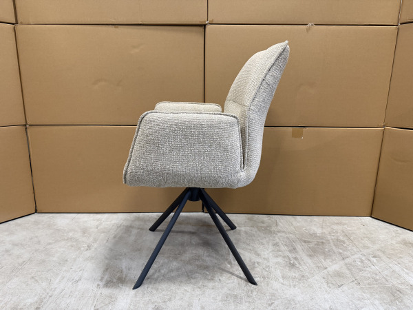 Eetkamerstoel Mellow (set van 4) - draaibaar - boucle Linen – foto 3 – kavel bij XL Auctions