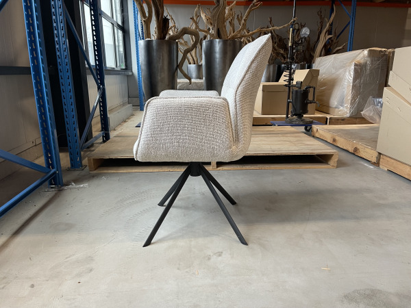 Eetkamerstoel Mellow (set van 8) - draaibaar - boucle beige – foto 2 – kavel bij XL Auctions