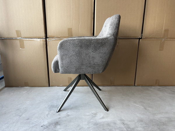 Eetkamerstoel Monzi (set van 4) - Stof - Taupe – foto 3 – kavel bij XL Auctions