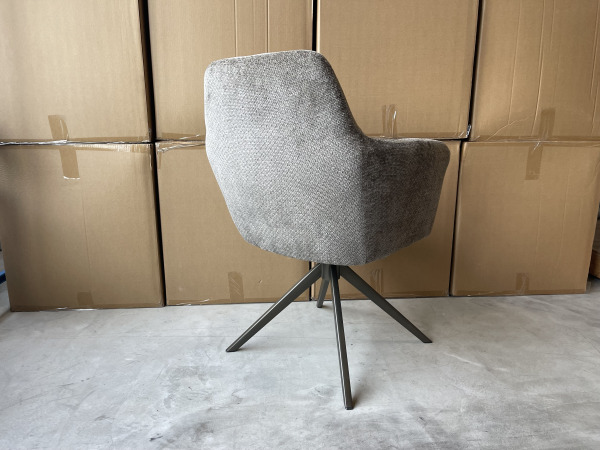 Eetkamerstoel Monzi (set van 4) - Stof - Taupe – foto 4 – kavel bij XL Auctions